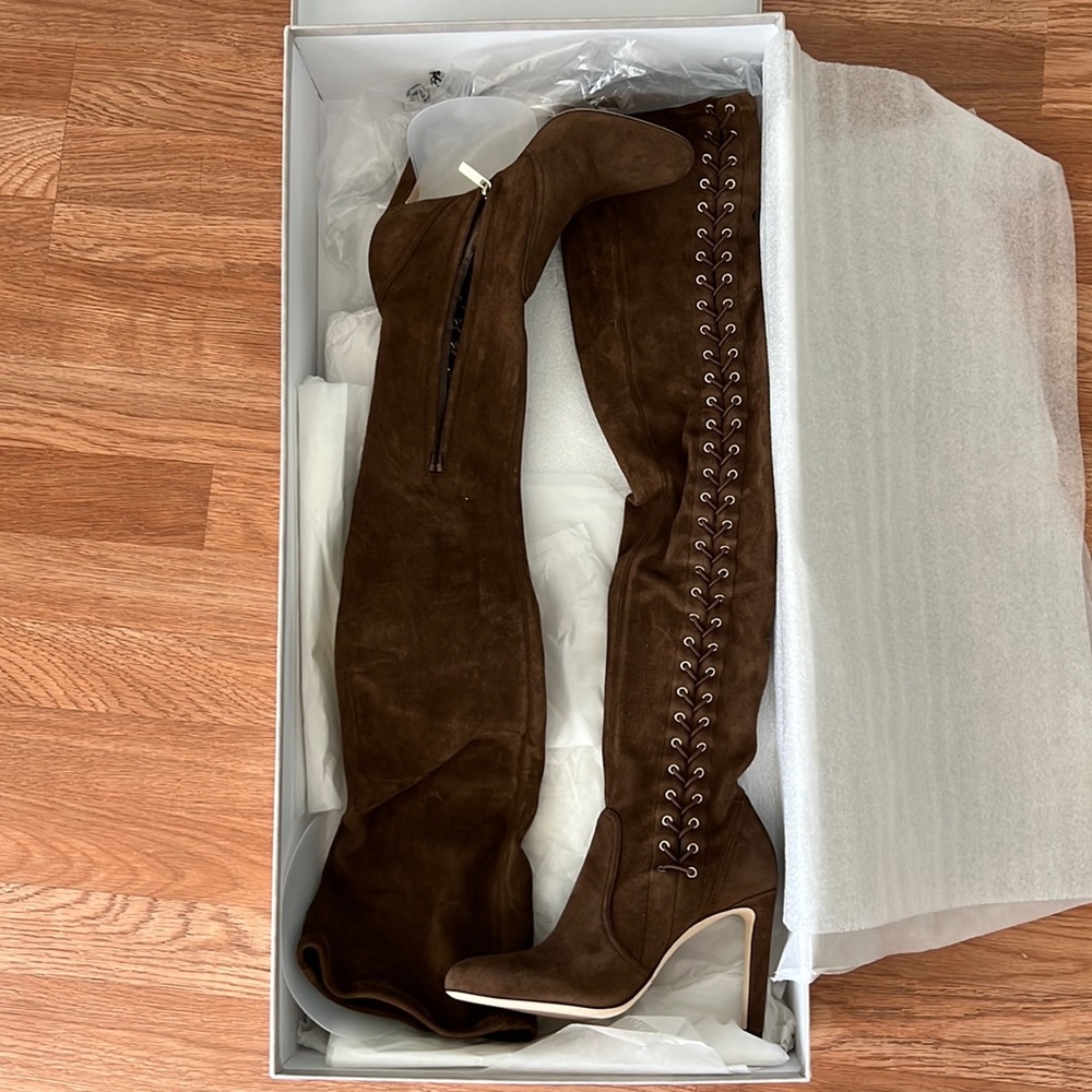 Brand New! Jimmy Choo  Brown marie 100 suede boots  IT/EU37.5